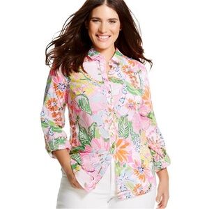 Lilly Pulitzer for Target button down Nosie posey
